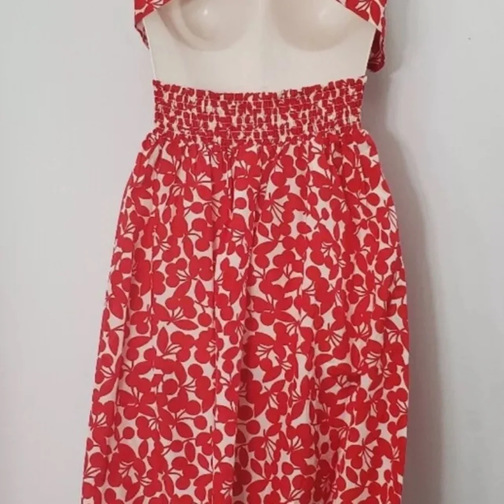 Nanette Lepore Cote D’Azur Red & White Cherry Print Swim Coverup Dress M $148 - Picture 5 of 11